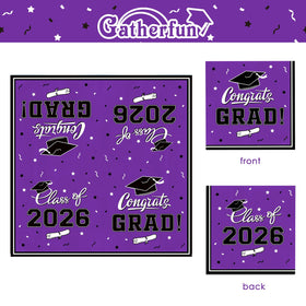 Gatherfun eco-friendly disposable supplies in purple for easy setup