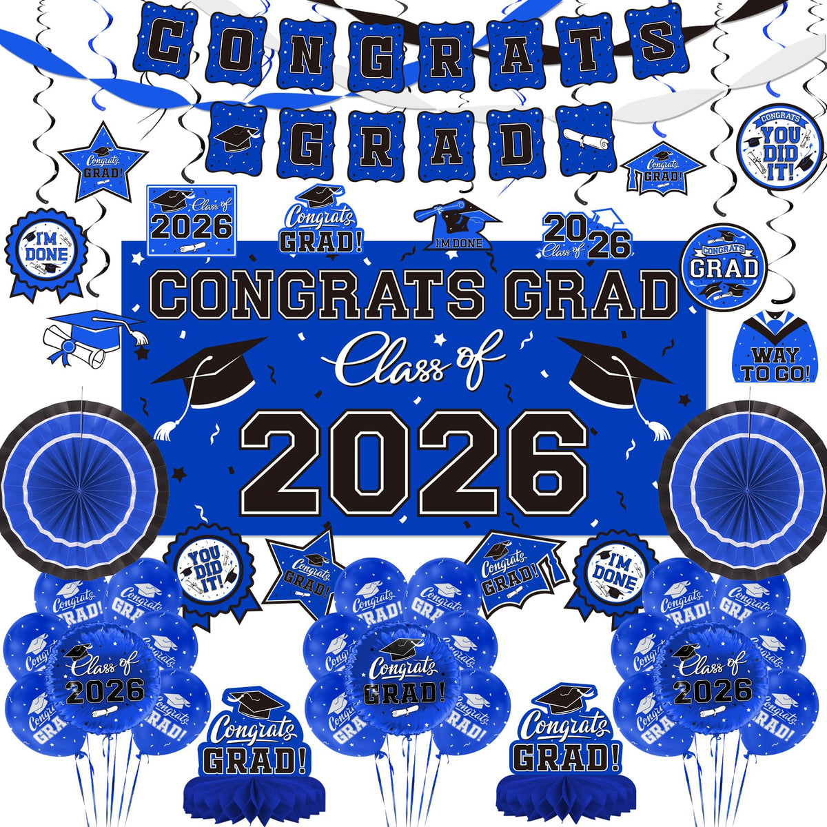 Gatherfun graduation banner 2026 enhances a photo-worthy backdrop.