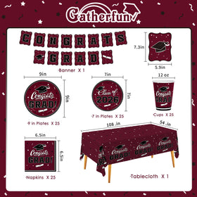 Gatherfun graduation dessert plates 7in add elegant mini servings for desserts and snacks.