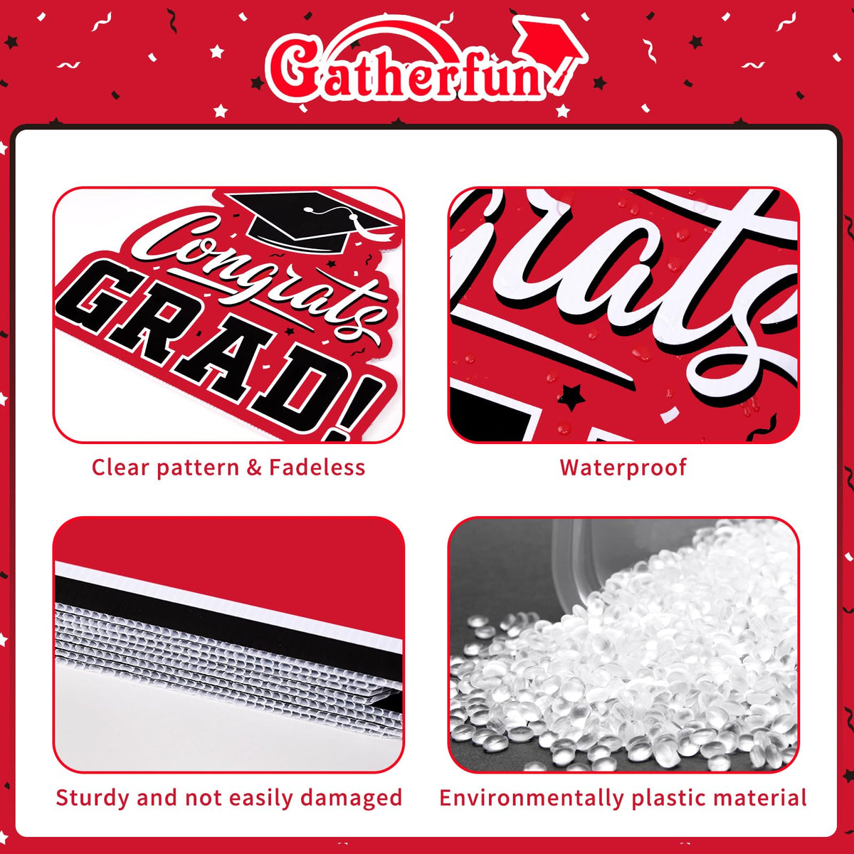 Gatherfun graduation display setup helps create an inviting party
