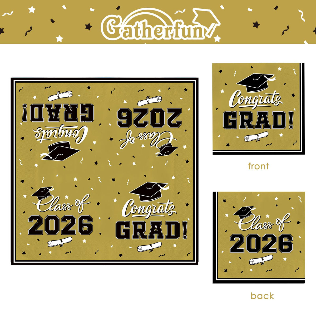 Gatherfun multi-color graduation design to match university themes