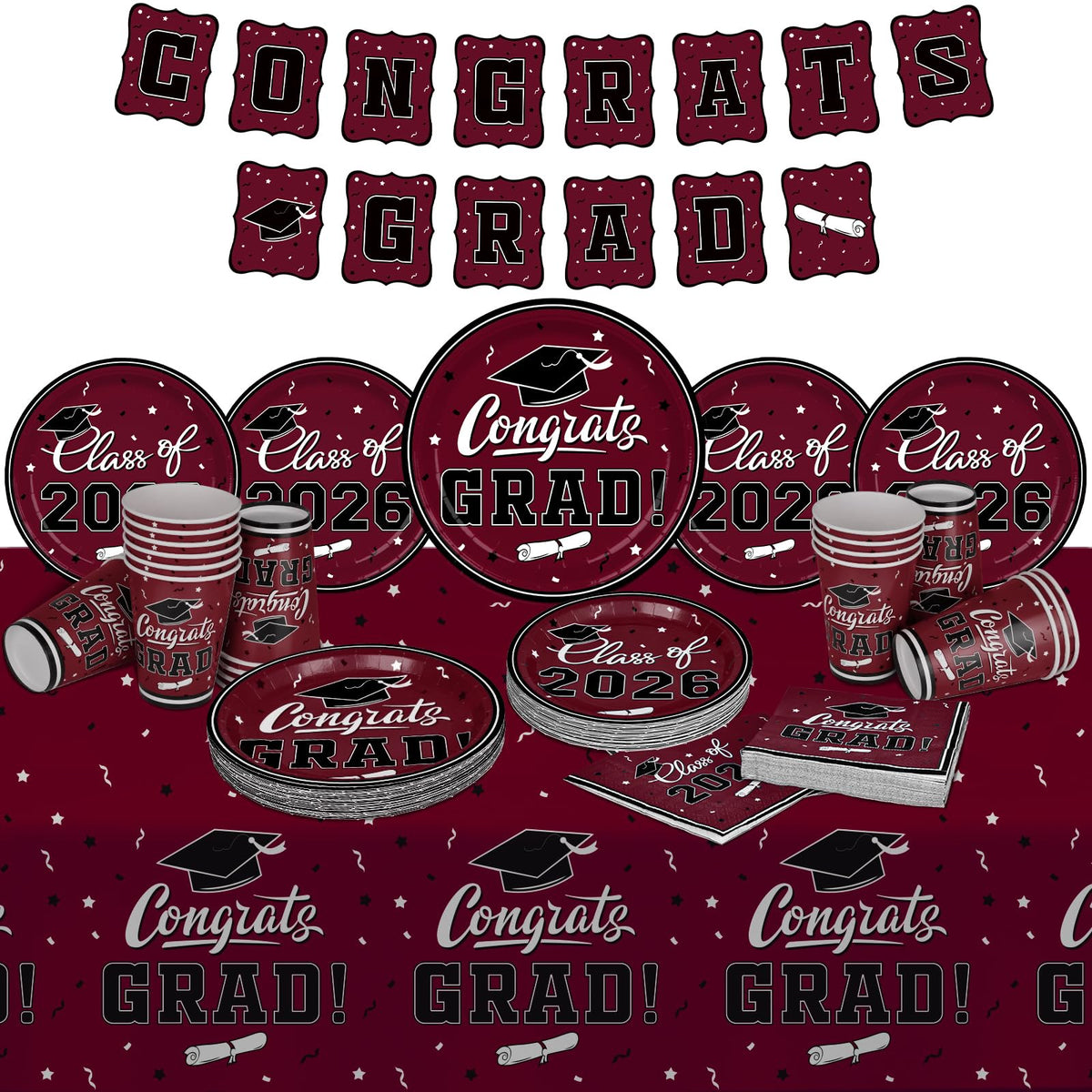 Gatherfun graduation napkins absorb spills and elevate the table setting.