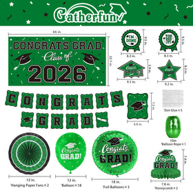 Gatherfun green 2026 grad balloons elevate celebration vibes for photo-worthy moments.