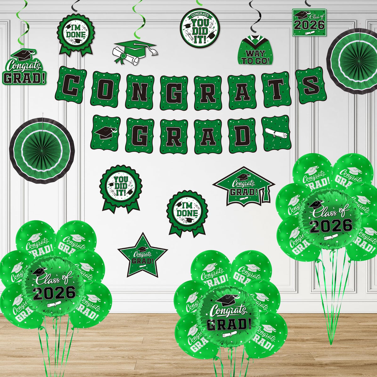 Gatherfun green cutout cards spark personalized photo props and displays.