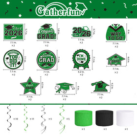 Gatherfun green foil swirls create dimensional accents for vibrant corners.