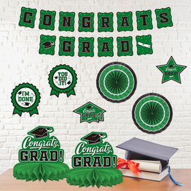Gatherfun green honeycomb centerpieces add tactile height to tables.