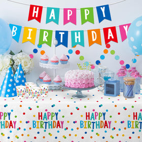 Gatherfun birthday banner creates a focal point for photos and cheer.