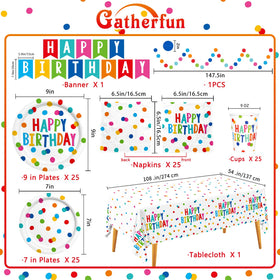 Gatherfun napkins 6.5x6.5 inches are colorful and highly absorbent.