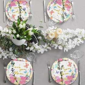 Gatherfun border design with multicolor flowers and confetti creates celebratory vibes