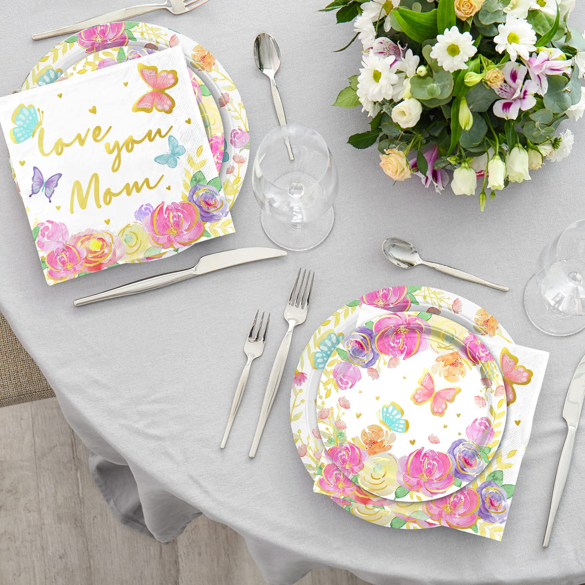 Gatherfun 3-ply luncheon napkins 6.5x6.5 inches for tidy, spill-free moments