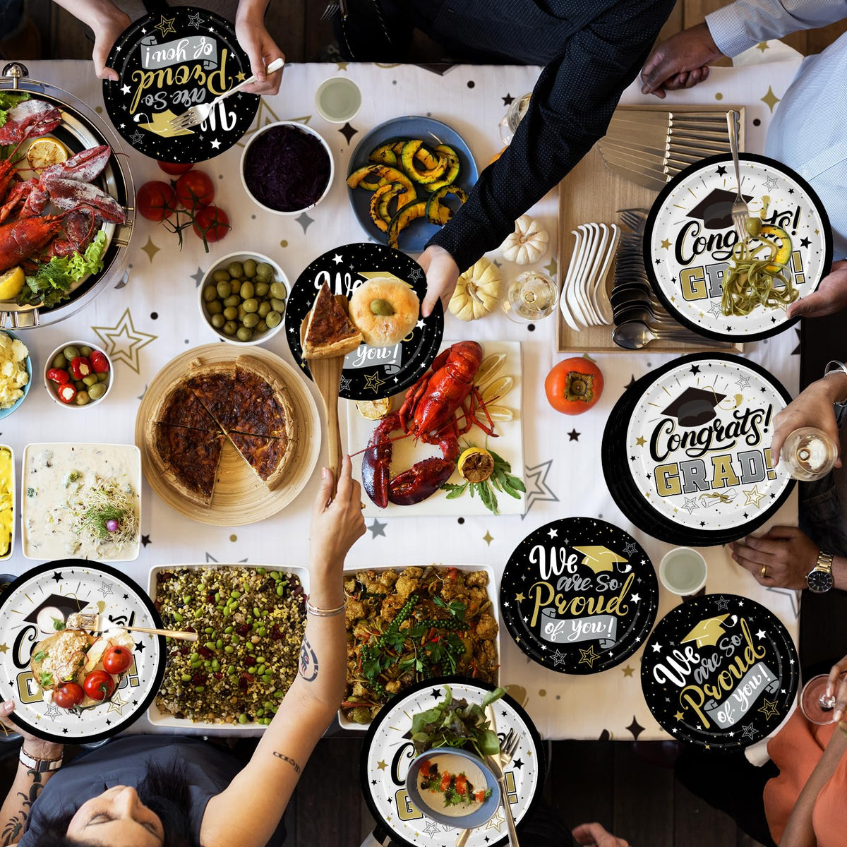 Gatherfun napkins mix designs for a playful or sophisticated table look
