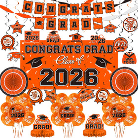 Gatherfun orange graduation banner 2026 ready to highlight the milestone