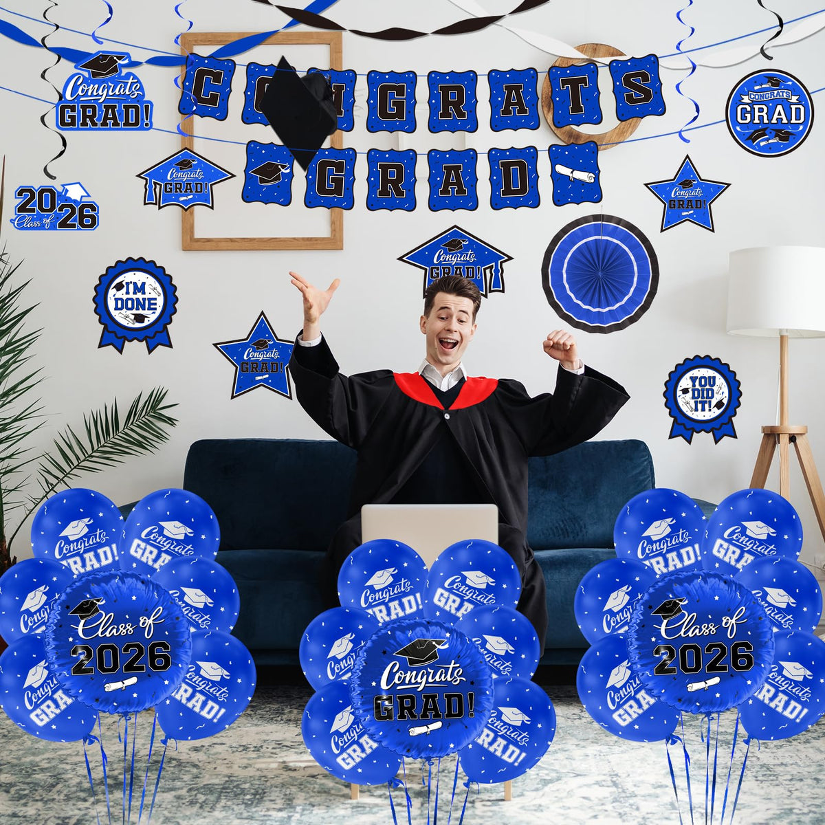 Gatherfun paper fan decorations add texture and color to party styling.