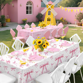 Gatherfun Pink Bow Banner highlights the theme and frames photos beautifully