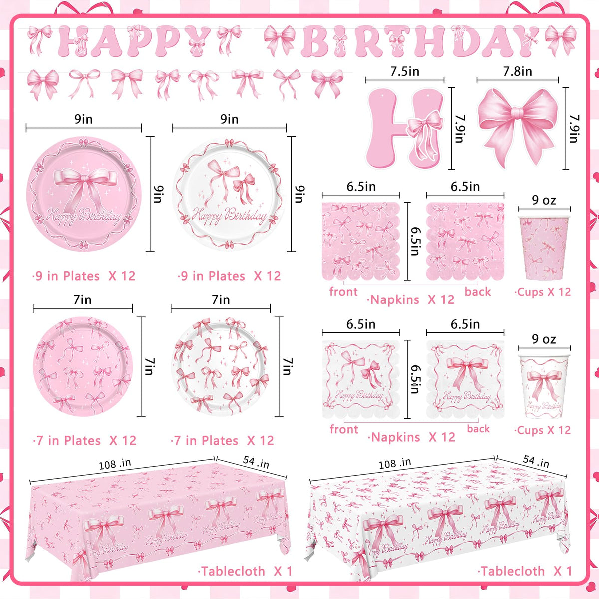 Gatherfun Pink Bow Dessert Plates pair charm with easy sharing at sweets-focused moments