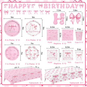 Gatherfun Pink Bow Dessert Plates pair charm with easy sharing at sweets-focused moments