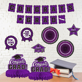 Gatherfun purple black white streamers elevate the event color coordination