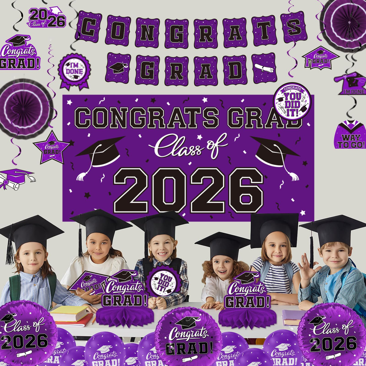 Gatherfun purple paper fan decor adds elegant texture to party spaces