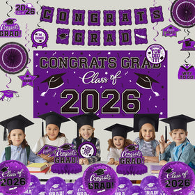 Gatherfun purple paper fan decor adds elegant texture to party spaces