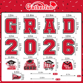 Gatherfun red grad yard-sign set enhances curb appeal for 2026