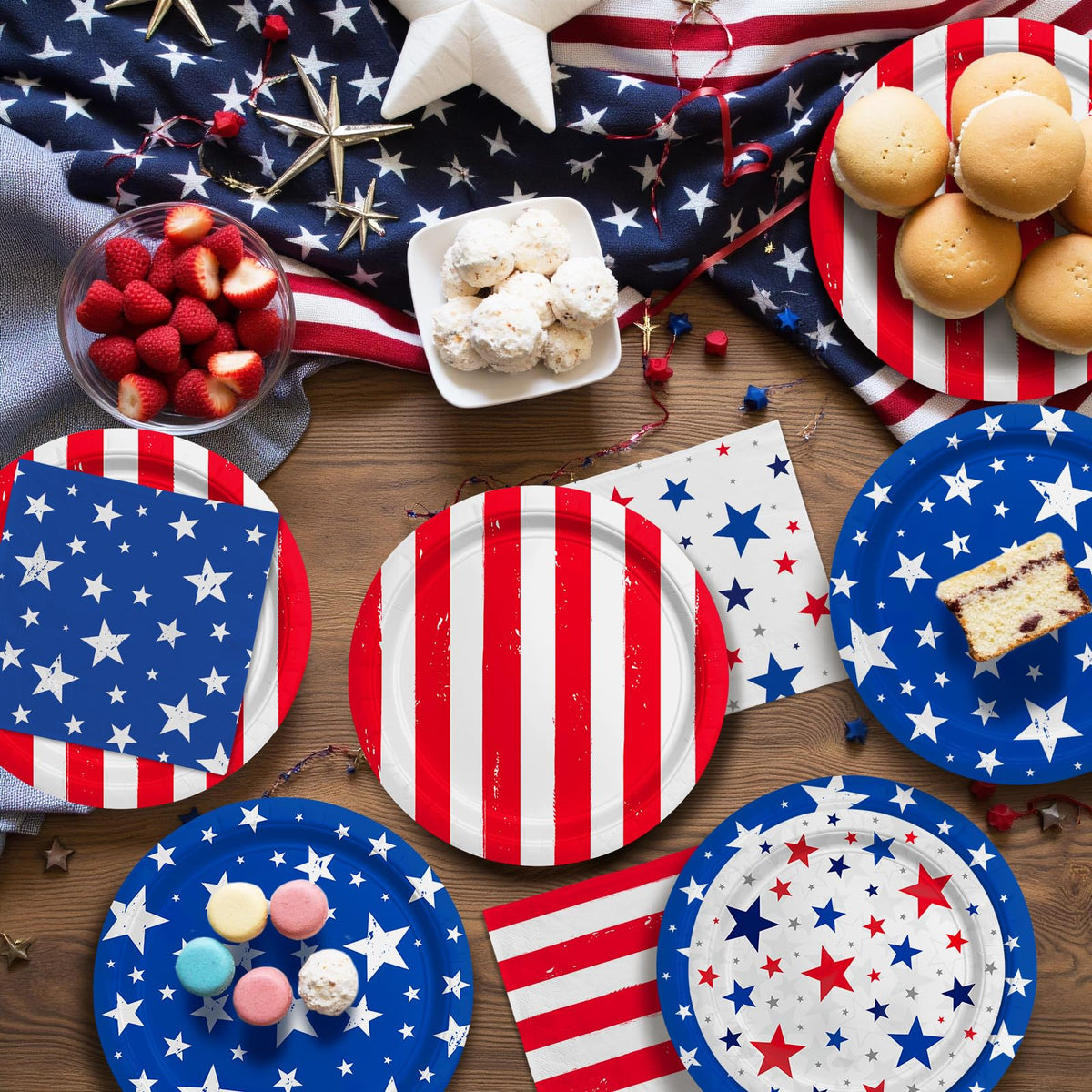 Gatherfun tablecloth 54x108 with flag patterns for festive table protection