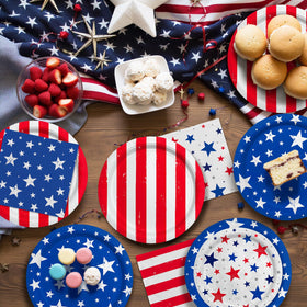 Gatherfun tablecloth 54x108 with flag patterns for festive table protection