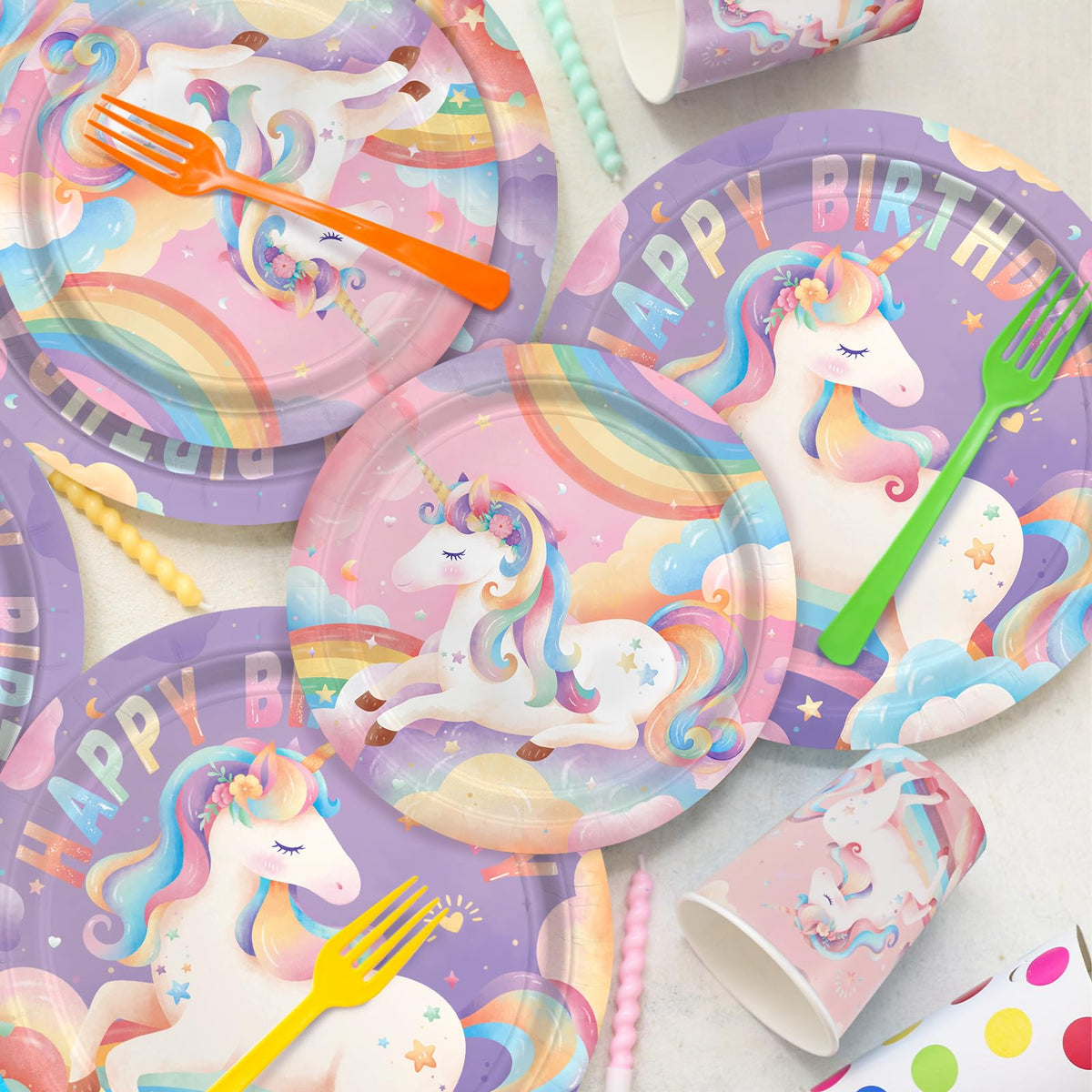 Gatherfun unicorn cups 9oz offer sturdy, spill-resistant beverage servings