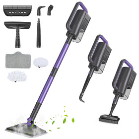 Gatlei Steam Mop Lavender, front view, compact design for quick cleaning.