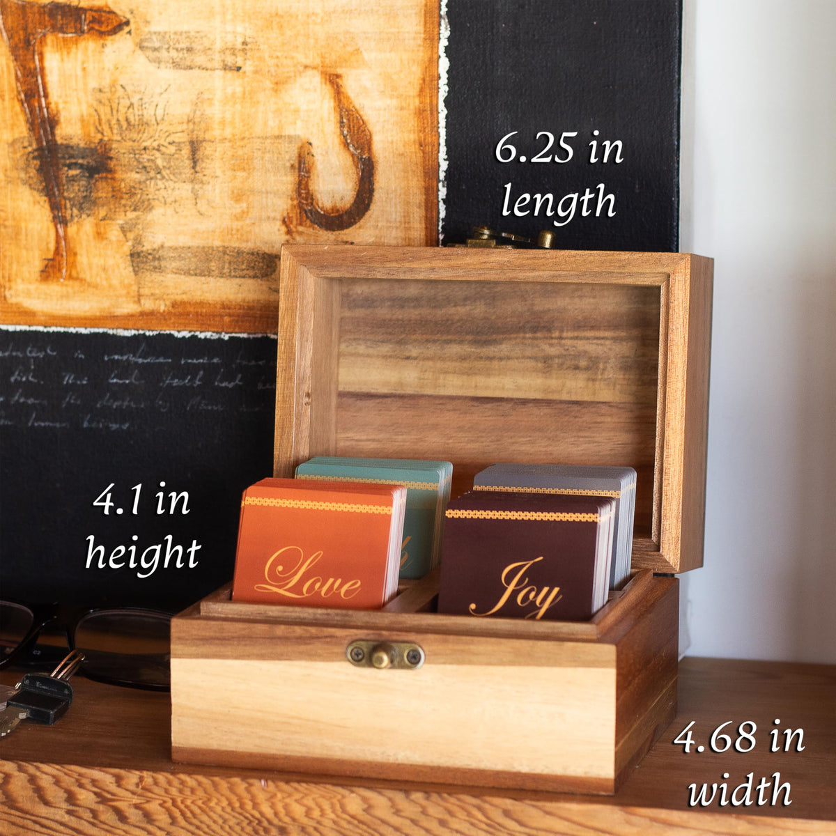 Gift-ready packaging of Gaucha Designs Bible Verse Box for special occasions.