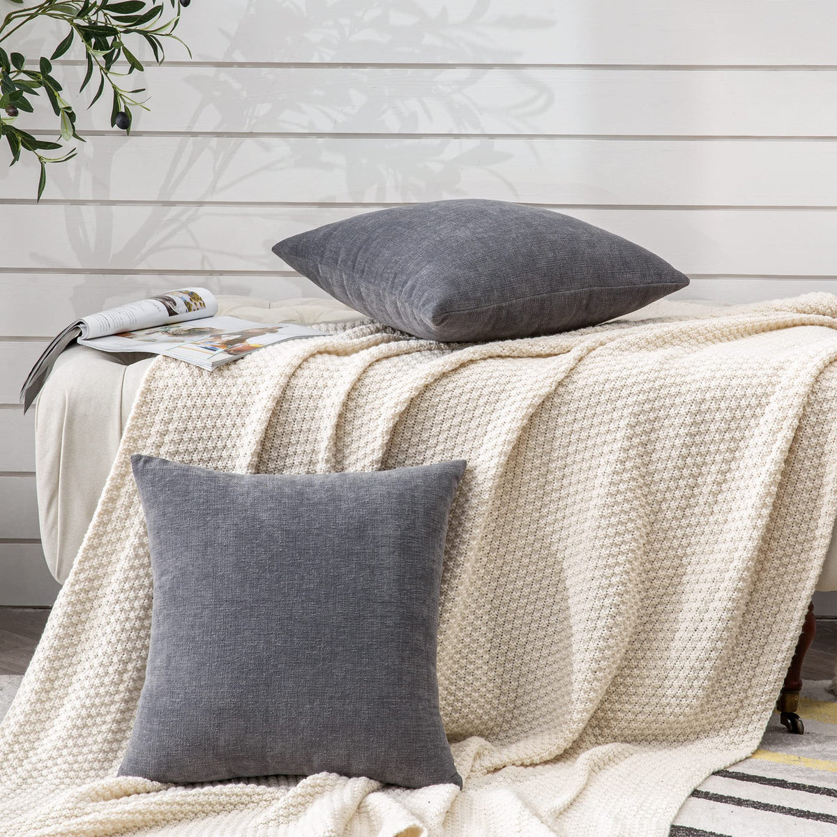 GAWAMAY living room decor idea with matched pillow covers