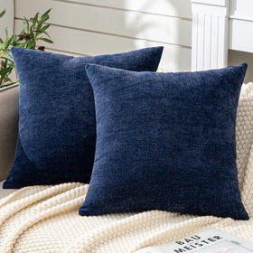 GAWAMAY pillow-cover 20x20 navy, front view, adds plush comfort to living spaces