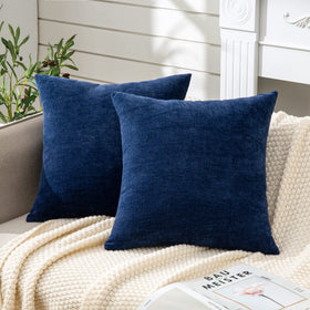 GAWAMAY set of 2 pillow covers, front view highlighting hidden zipper.