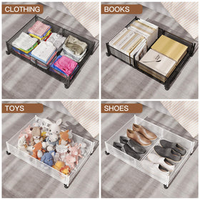 Gawerk under-bed storage fits neatly under beds and furniture.
