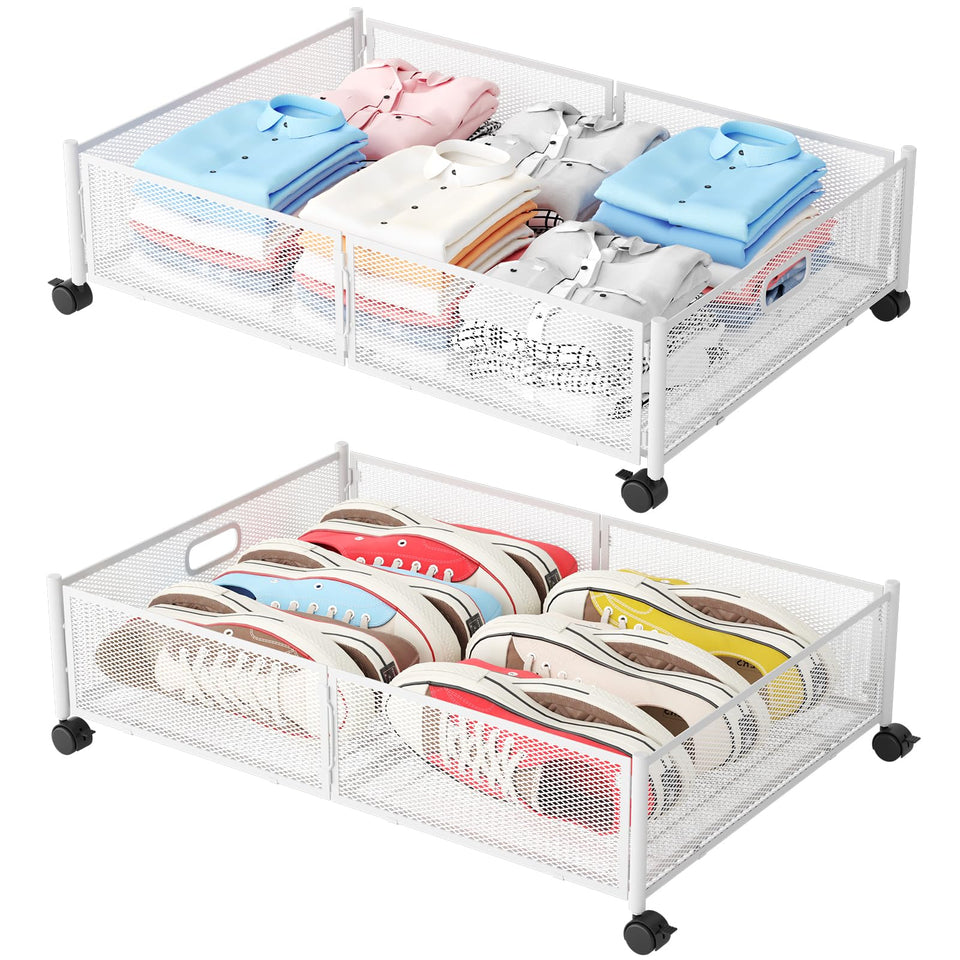 Gawerk under bed storage with wheels for easy sliding and organized belongings.