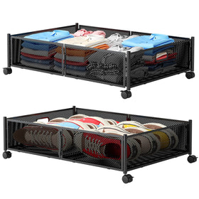 Gawerk under bed storage with wheels keeps belongings tidy and easy to slide under furniture.