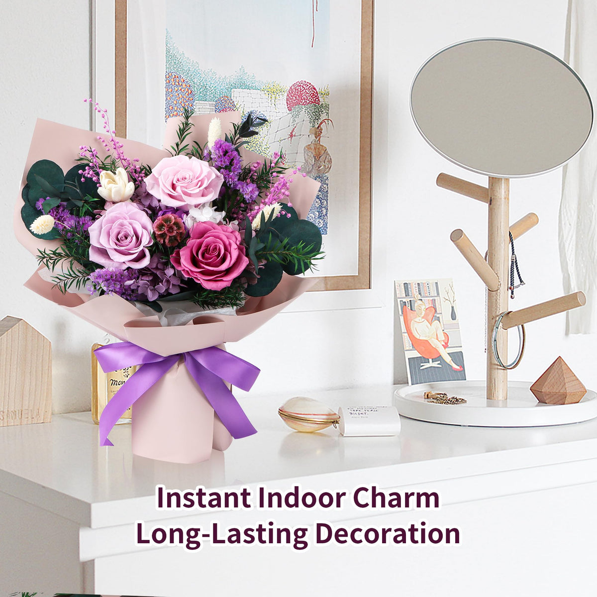Gcchobv long-lasting bloom brings steady color to home or office.