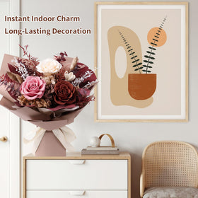 Gcchobv preserved flowers decor any room year-round caramel