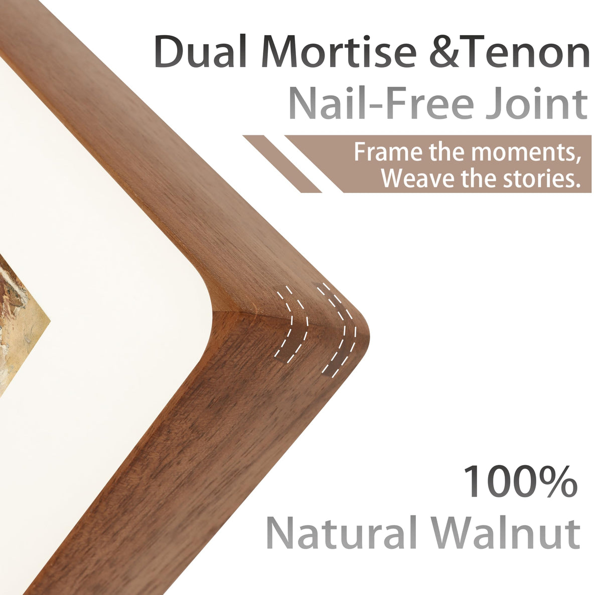 Gdfmsc natural walnut frame side profile highlights durable, high-quality woodworking.