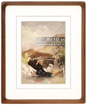 Gdfmsc 8x10 frame with mat—securely display photos with optional 5x7/6x8 sizes.