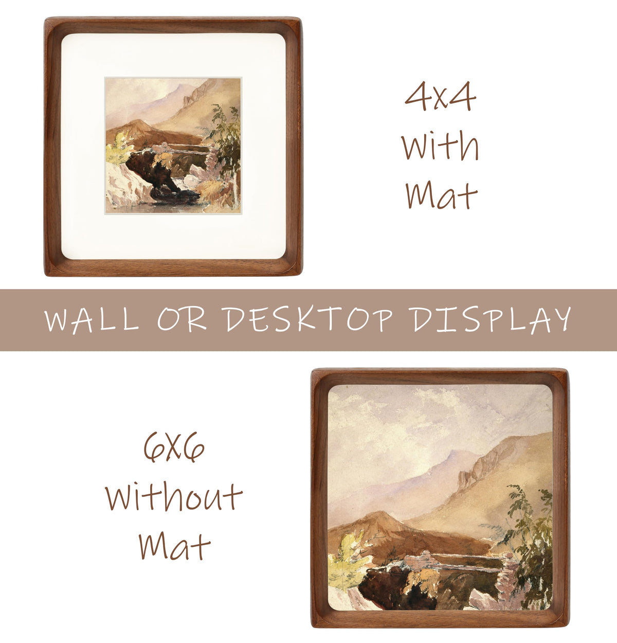 Gdfmsc natural walnut wood frame close-up emphasizing craftsmanship
