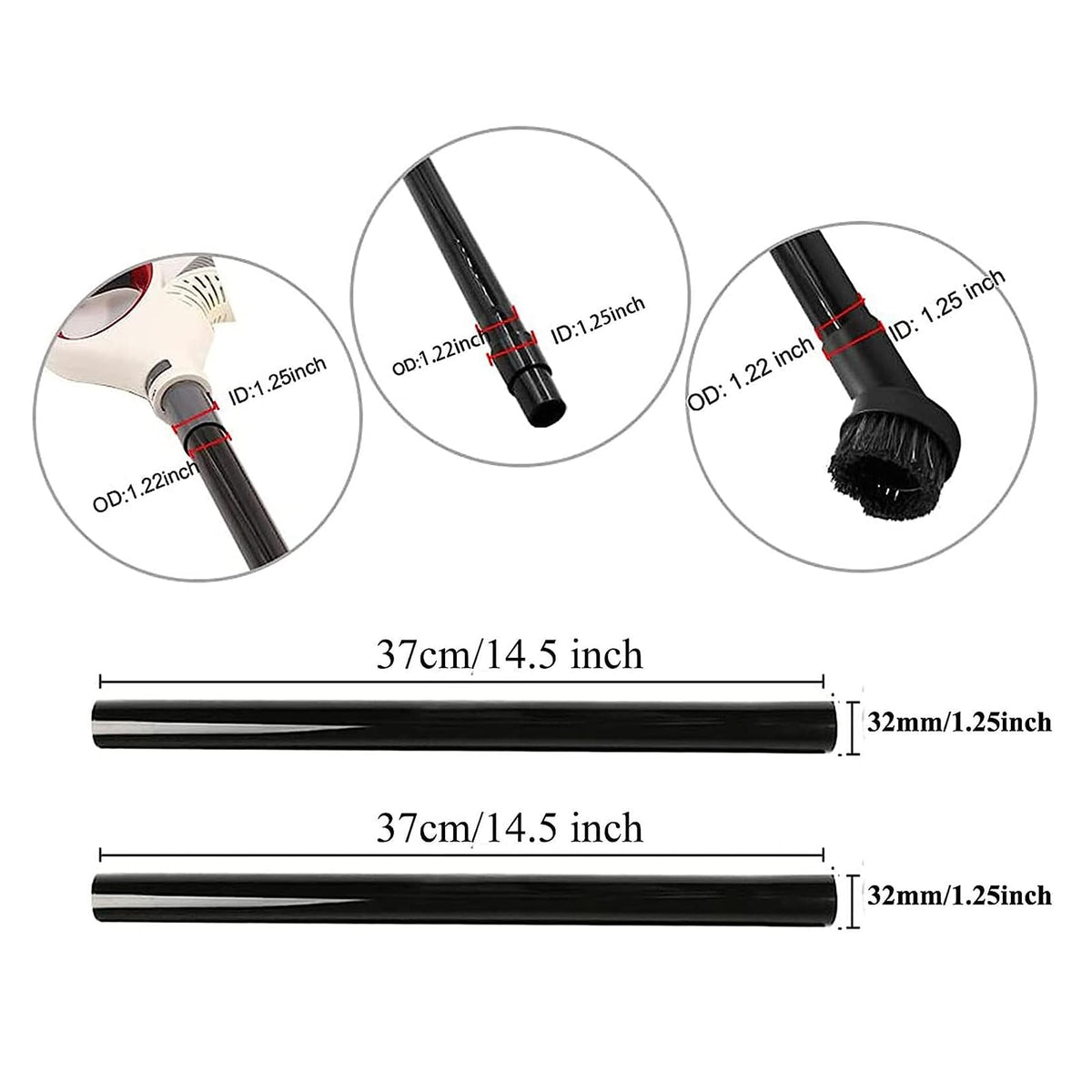 GEBDSM 12in-wide vacuum brush attachment covers large surfaces efficiently