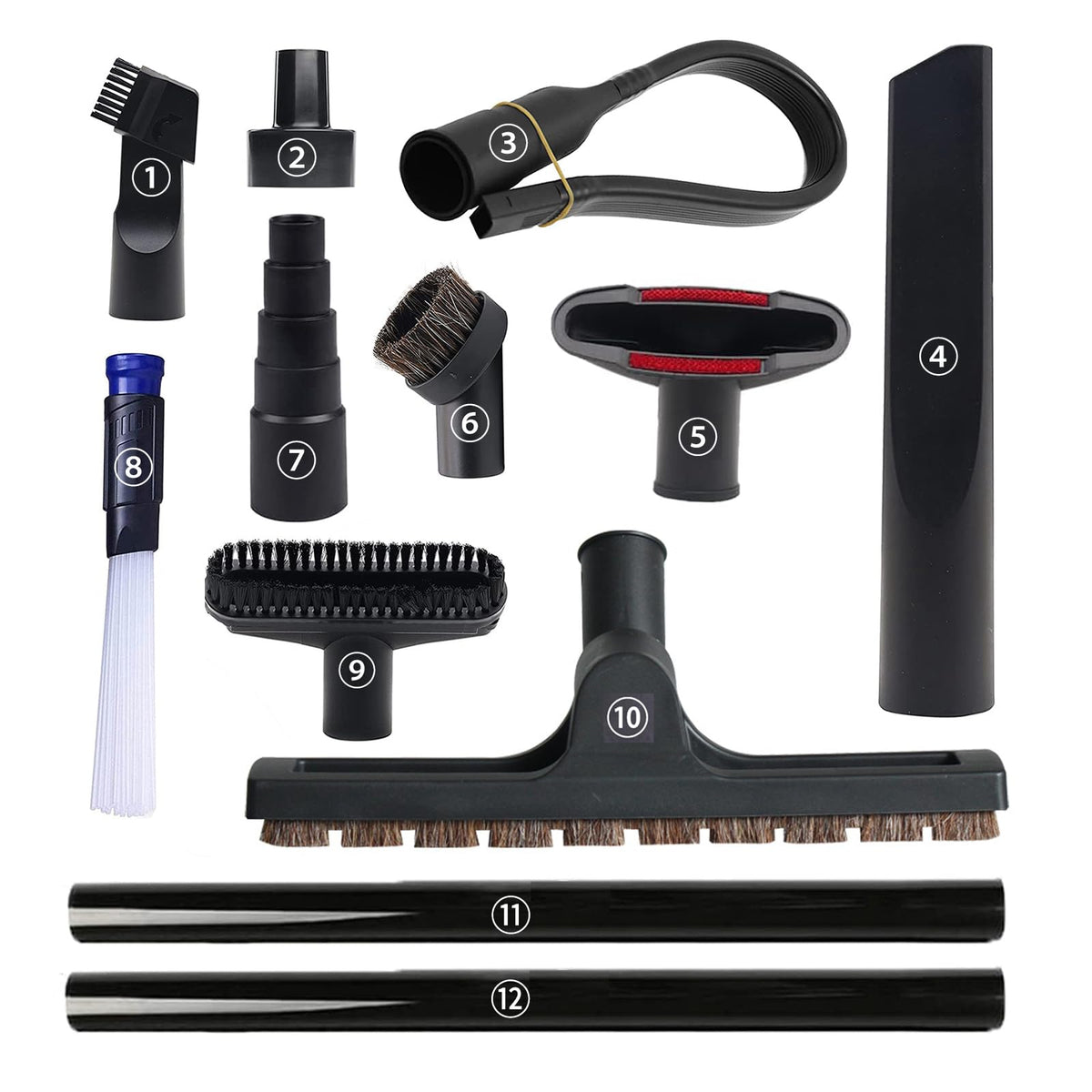GEBDSM 12pcs vacuum attachments kit for versatile home cleaning