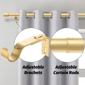 GEEBOBO curtain rod brackets for secure wall mounting and stable support.