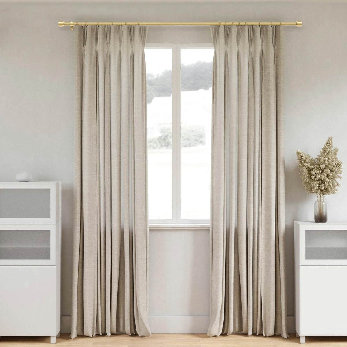 GEEBOBO gold curtain rod installation instructions help a quick, tool-friendly setup.