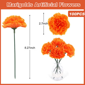 Geegoods artificial marigold UV outdoor ready for year-round use.