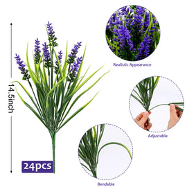 Geegoods lavender flowers in planter display, easy setup