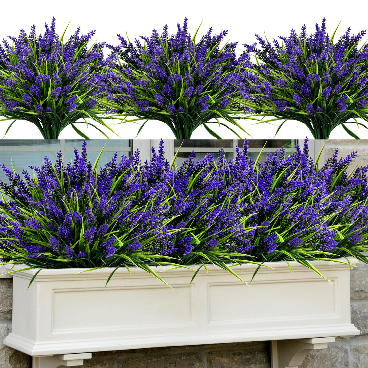 Geegoods lavender outdoor flowers in a planter provide year-round color and low maintenance