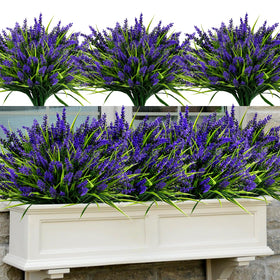 Geegoods lavender outdoor flowers in a planter provide year-round color and low maintenance