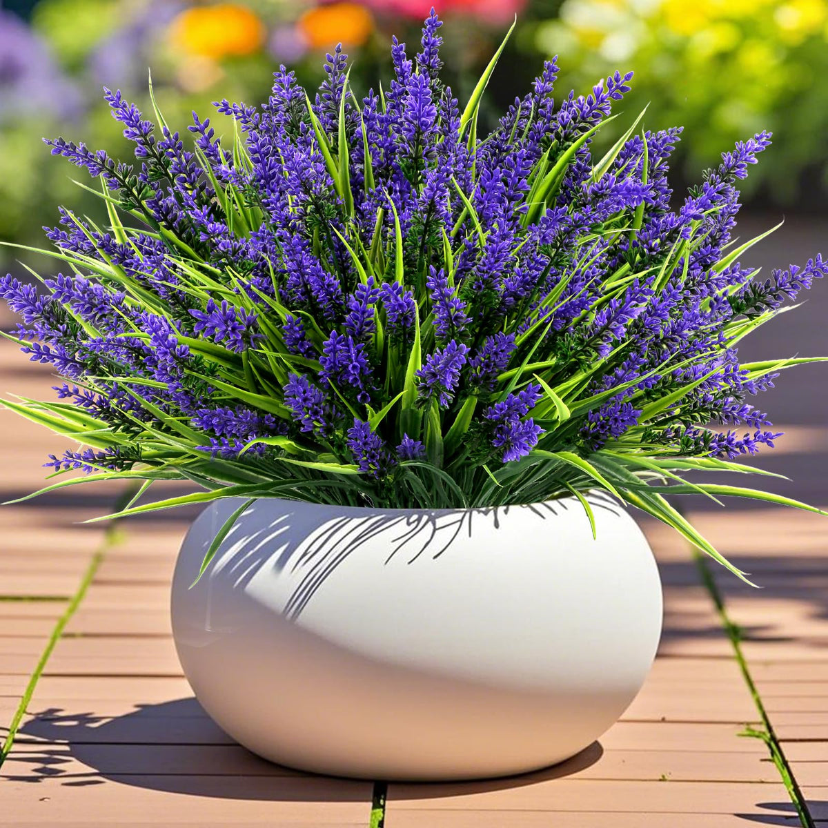 Geegoods lavender outdoor flowers in a planter for vibrant porch display