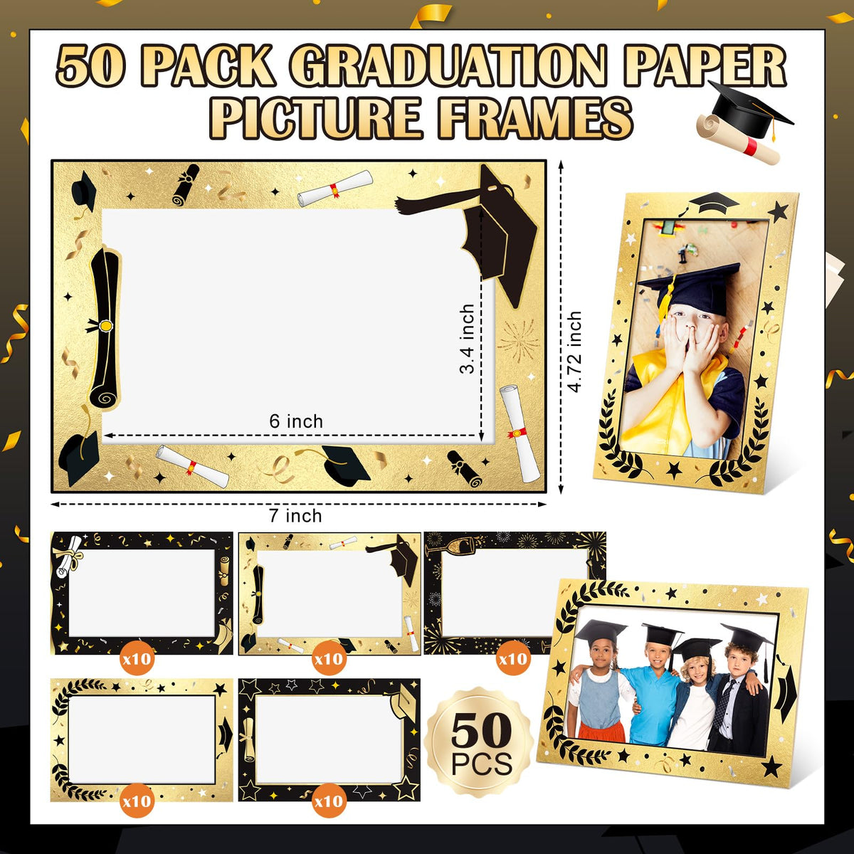 Geelin 4x6 paper frames provide durability and elegant display options